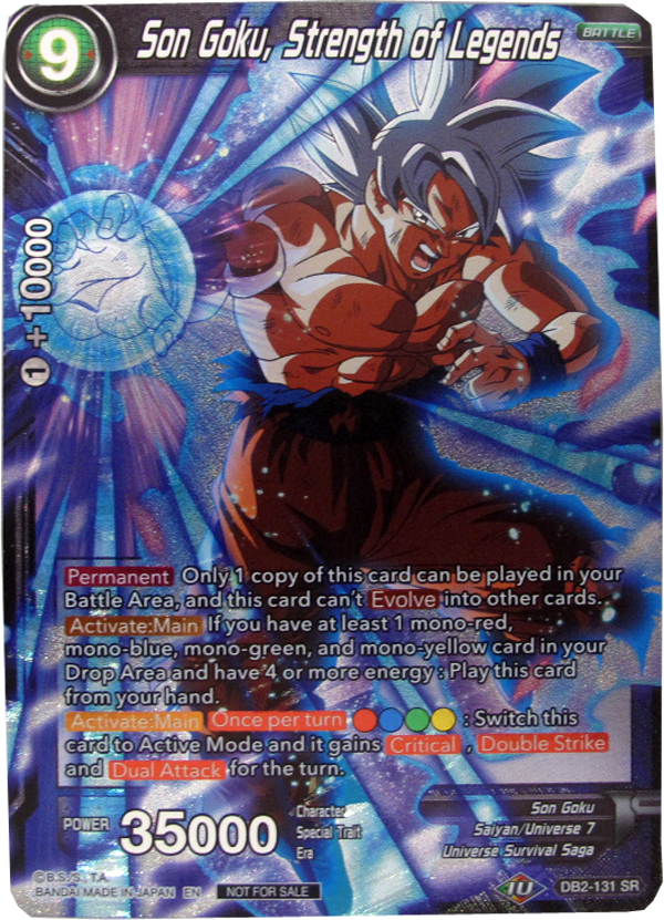 Dragonball Super DB2-131 SR Son Goku, Strength of Legends Promokarte englisch