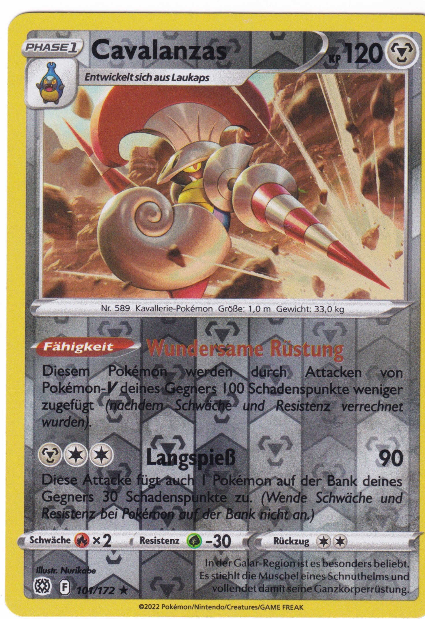 Cavalanzas 101/172 Rare Reverse Holo - Strahlende Sterne Deutsch