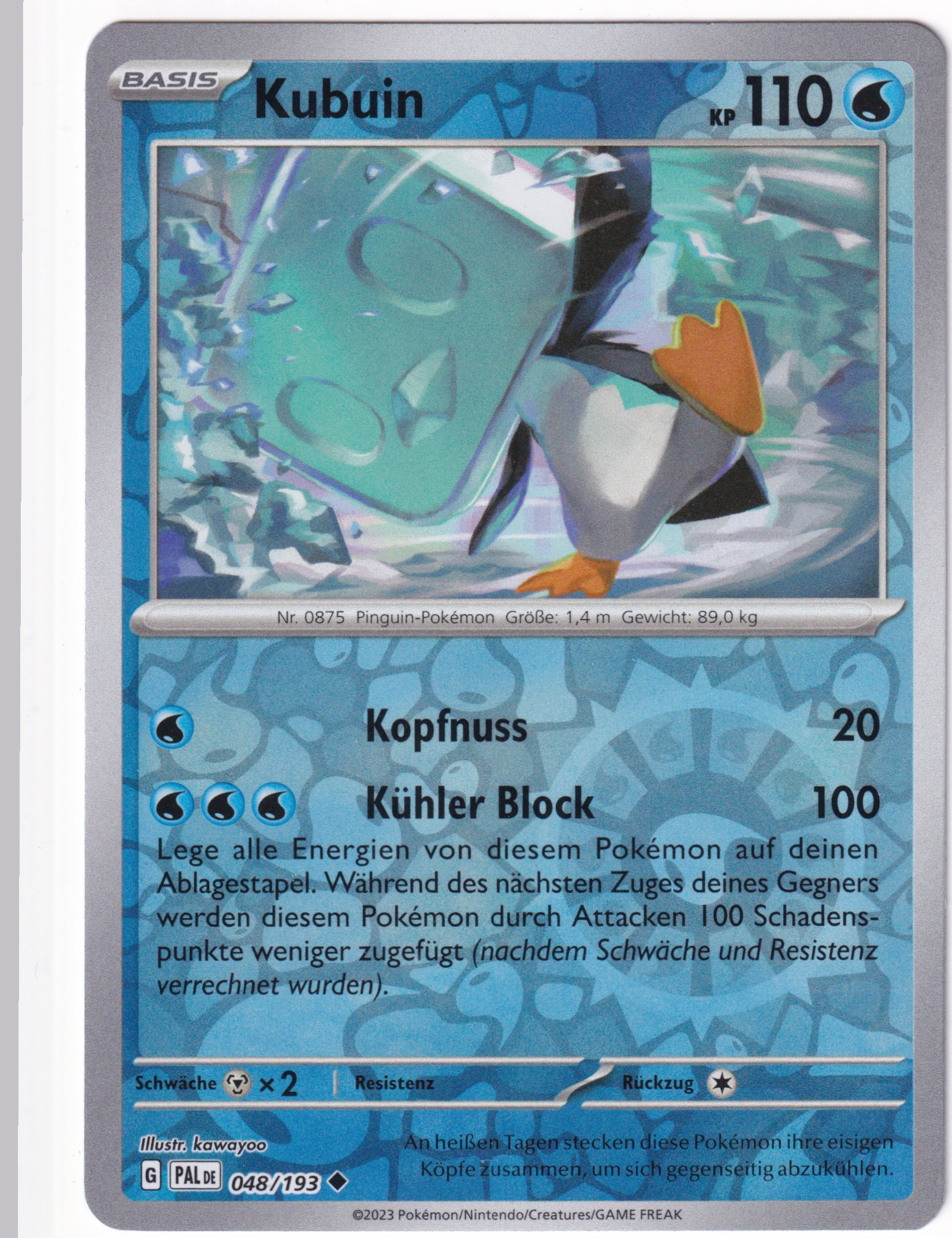 Kubuin 048/193 Uncommon Reverse Holo - Entwicklungen in Paldea Deutsch