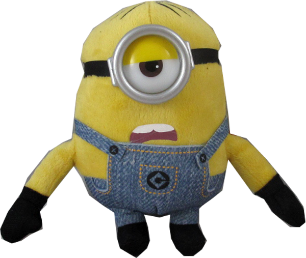 Plüschfigur Minions 13cm Stuart gelangweilt