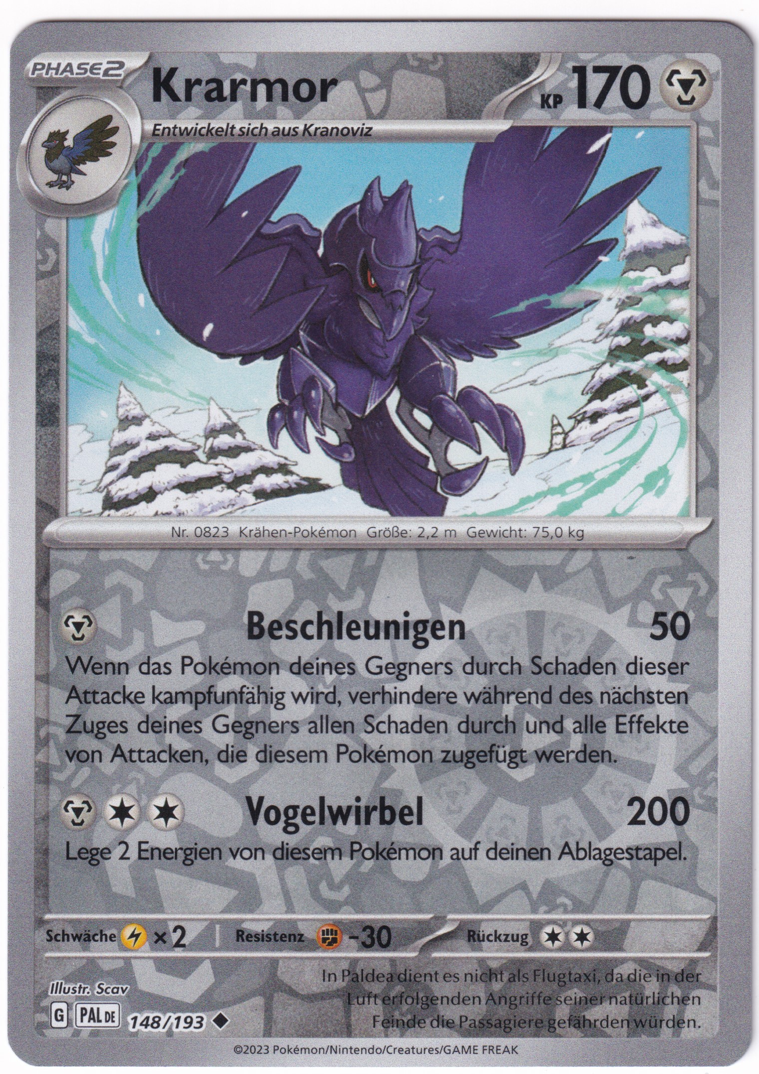 Krarmor 148/193 Uncommon Reverse Holo - Entwicklungen in Paldea Deutsch