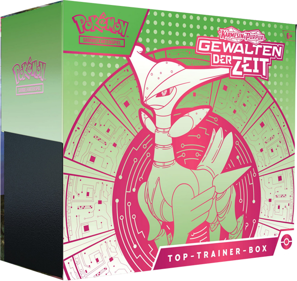 Pokemon Karmesin & Purpur Gewalten der Zeit Top-Trainer-Box  - grün deutsch