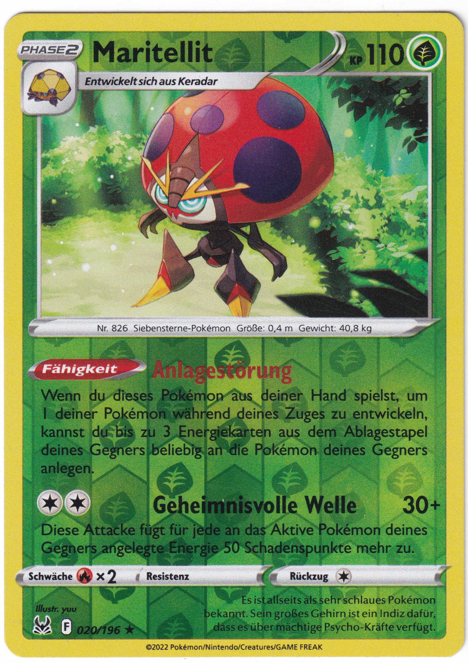 Maritellit 020/196 Rare Reverse Holo - Verlorener Ursprung Deutsch