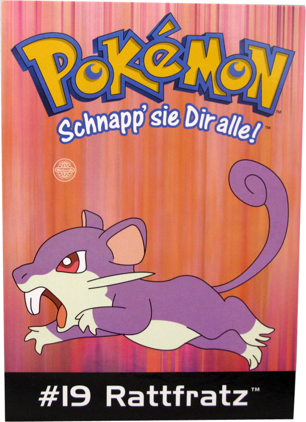 Pokemon Erste Generation Postkarte #19 Rattfratz