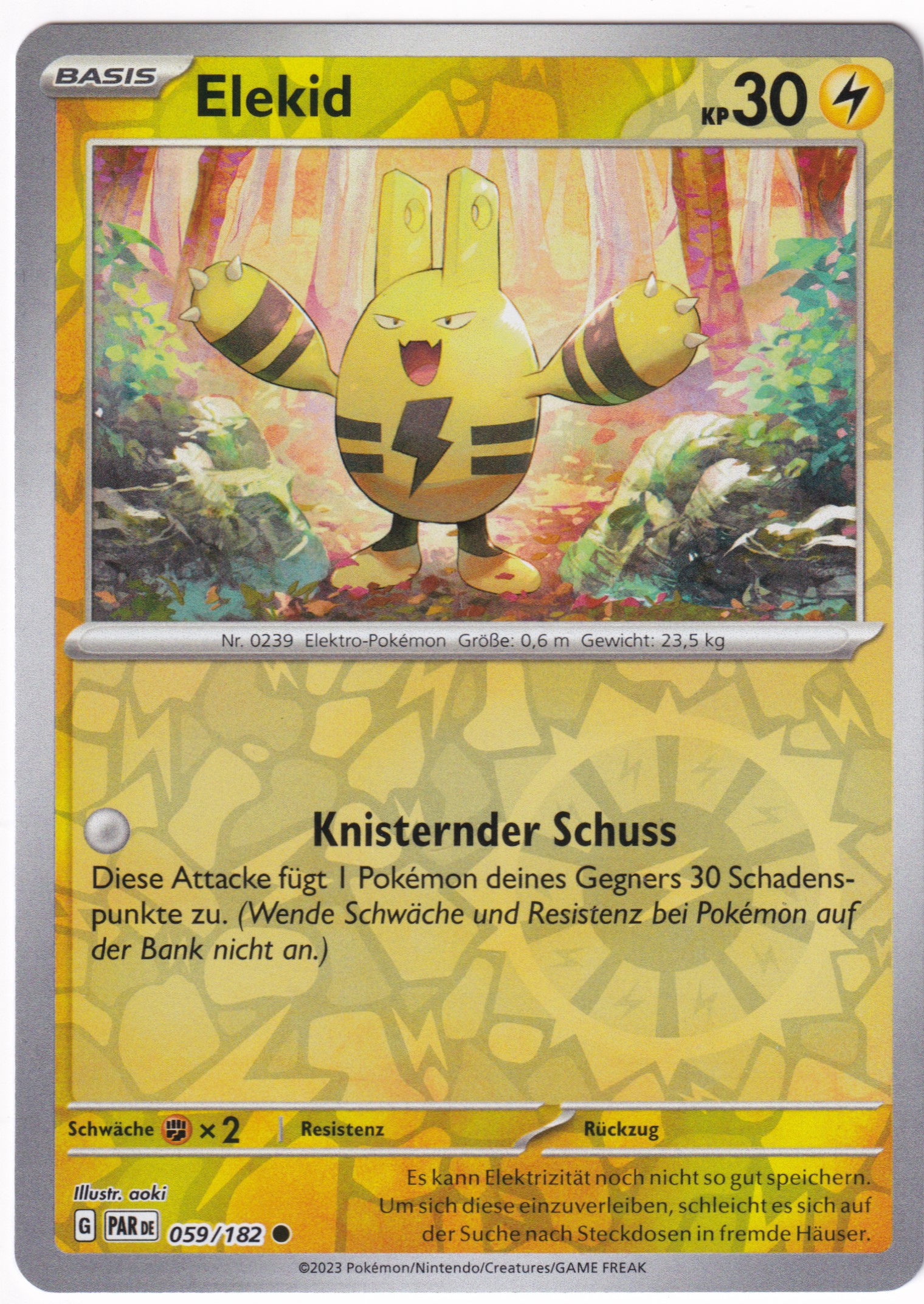 Elekid 059/182 Common Reverse Holo - Karmesin & Purpur - Paradoxrift Deutsch