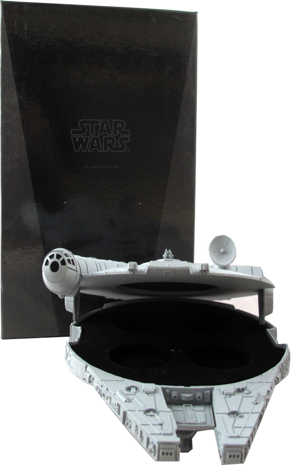 Star Wars Gold Coin Set mit Darth Vader und Millenium Falcon Coin Case mit Sound