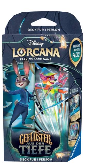 Disney Lorcana Geflüster aus der Tiefe Starter Deck - Judy Hopps & Robin Hood (Saphir & Stahl) deutsch