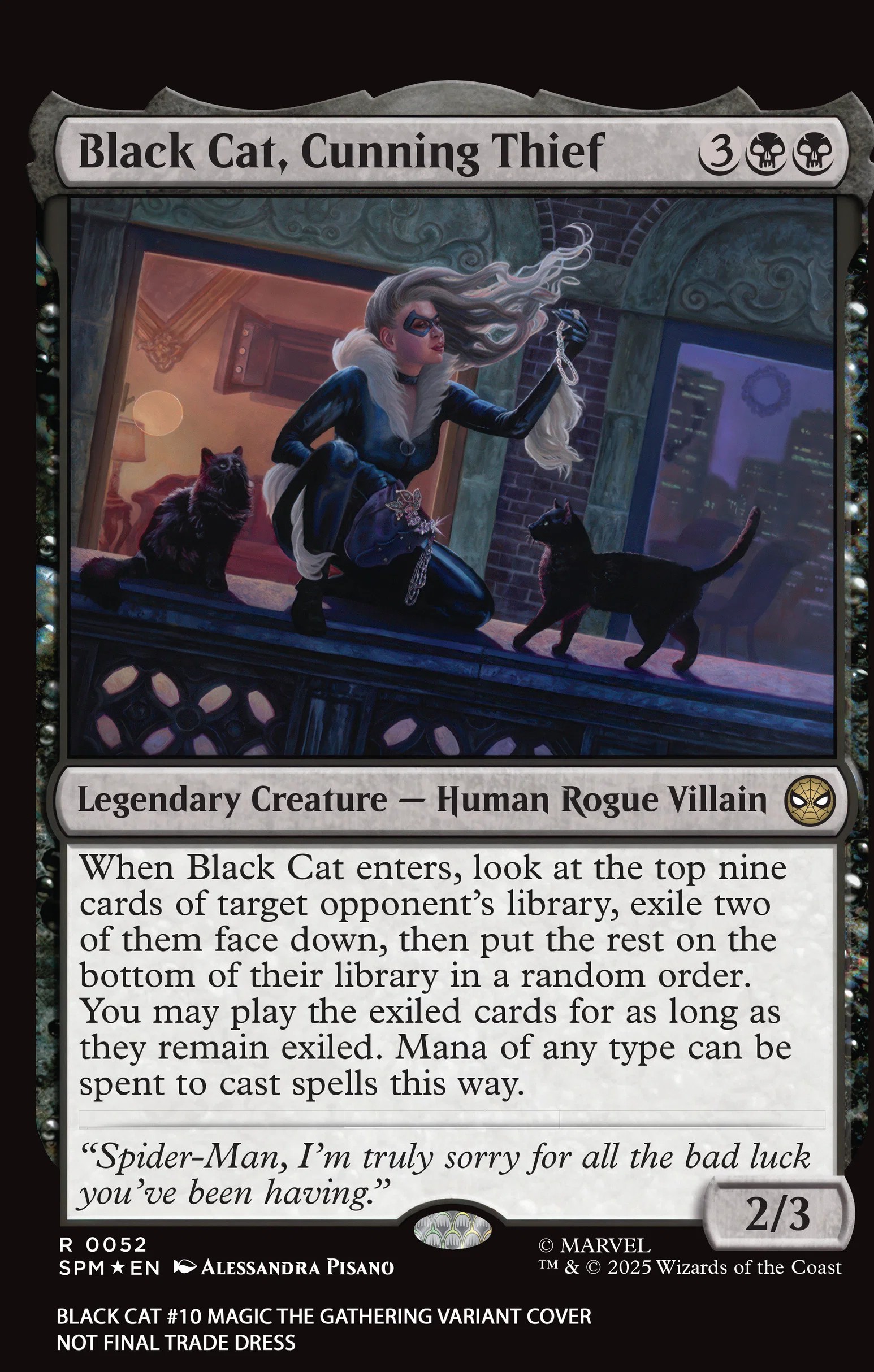 BLACK CAT #10 ALESSANDRA PISANO MAGIC: THE GATHERING VARIANT