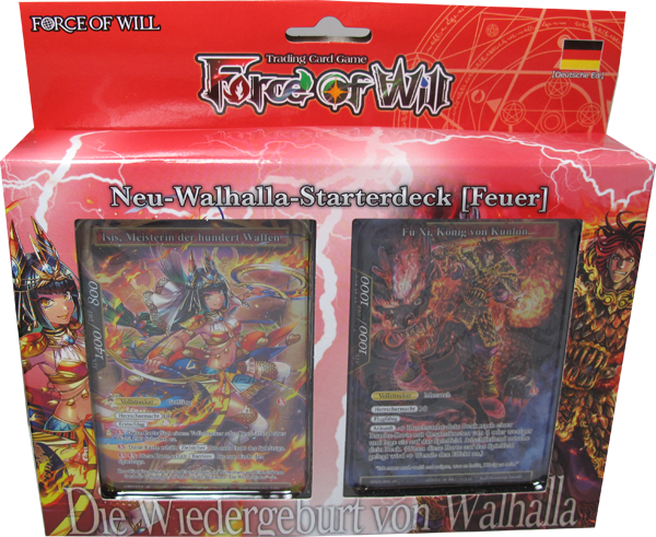 Force of Will Neu-Walhalla Starter - Feuer Deck - Fu Xi und Isis Herrscherkarte