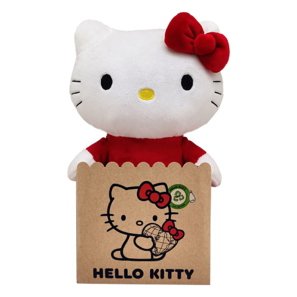Plüschfigur - Hello Kitty - Sanrio Plüschfigur - Hello Kitty mit rotem Kleid 24 cm