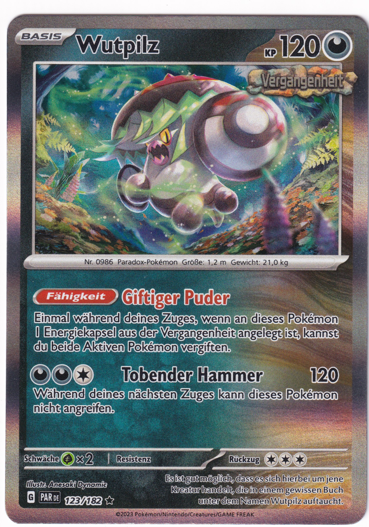 Wutpilz 123/182 Rare Holo - Karmesin & Purpur - Paradoxrift Deutsch