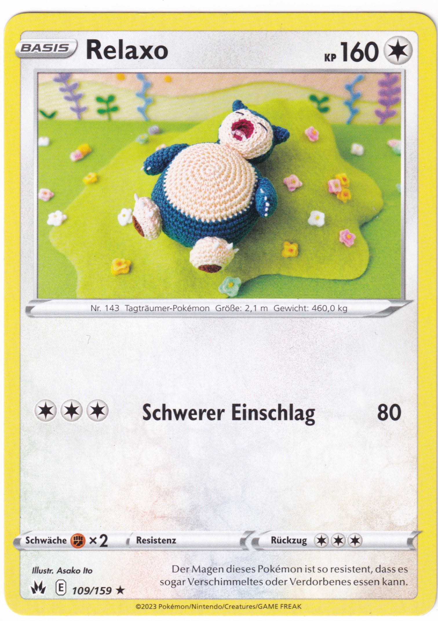 Relaxo 109/159 Rare Reverse Holo - Zenit der Könige Deutsch