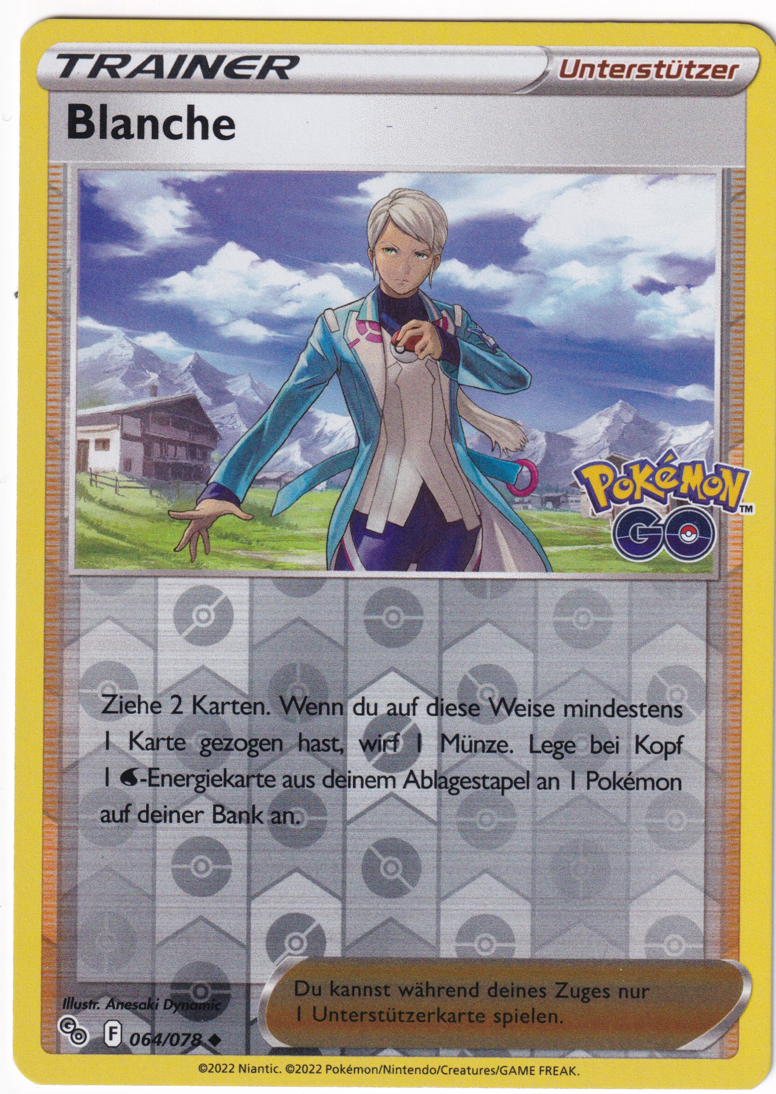 Blanche 064 /78 Uncommon Reverse Holo - Pokemon Go Deutsch