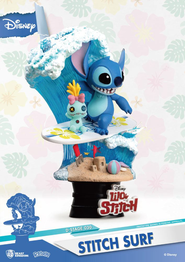 Figur - Disney Lilo & Stitch - D-Stage 030 Diorama - Stitch Surf