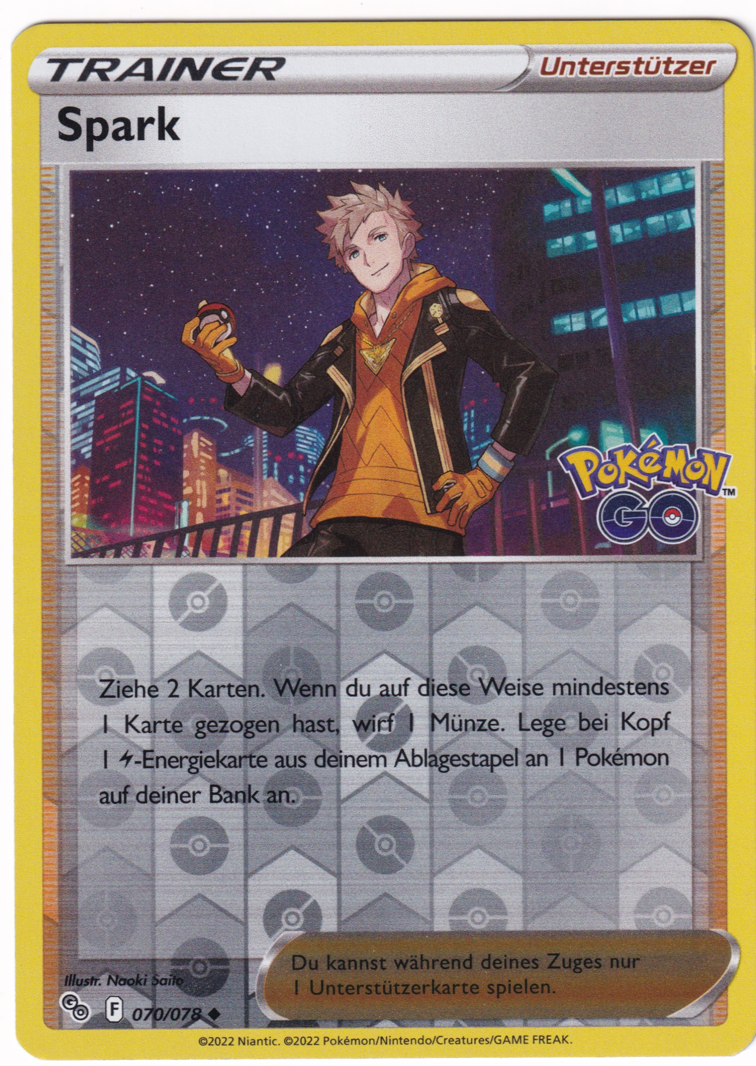 Spark 070 /78 Uncommon Reverse Holo - Pokemon Go Deutsch