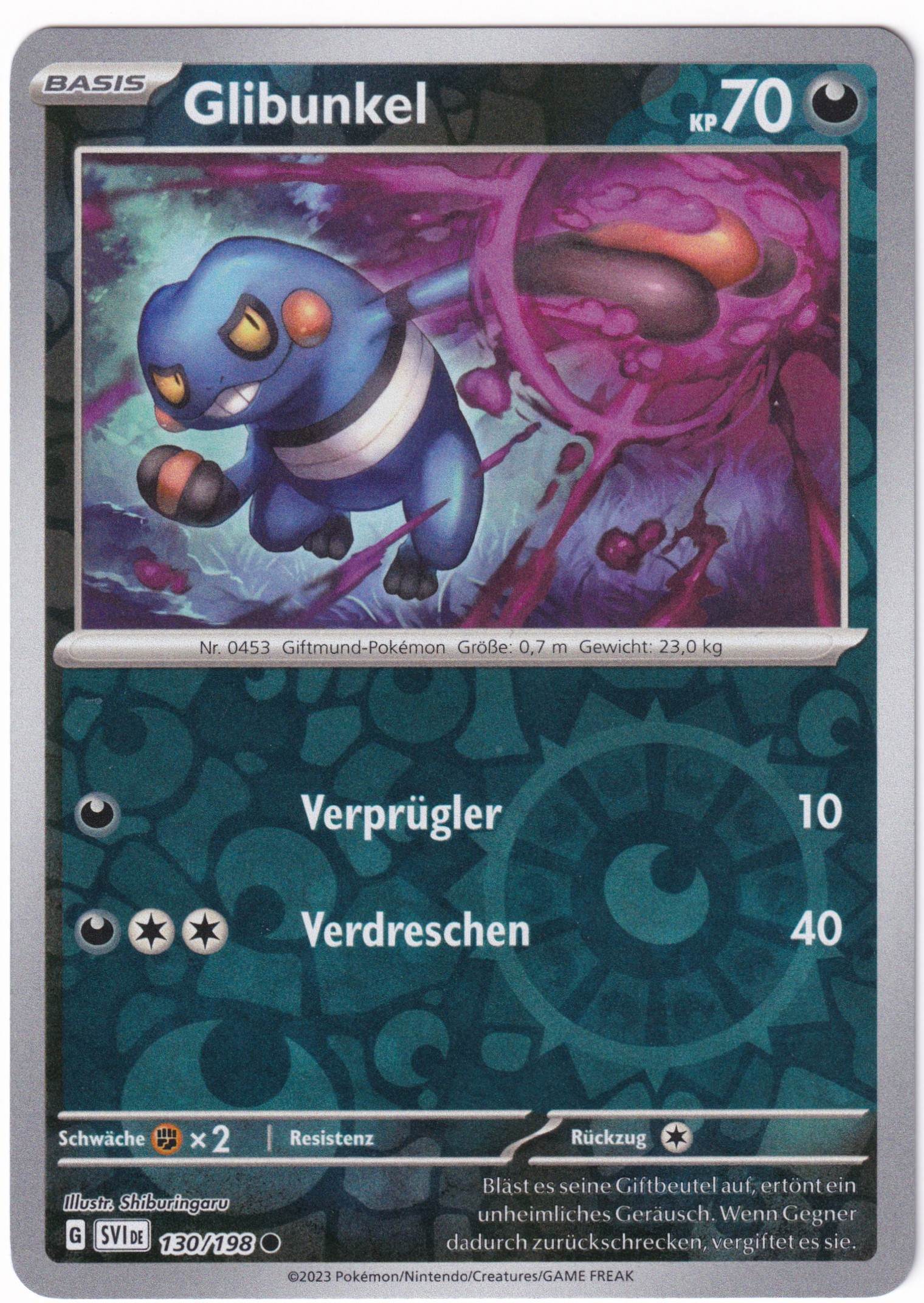 Glibunkel 130/198 Common Reverse Holo  - Karmesin & Purpur Deutsch