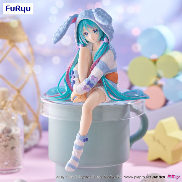 Figur - Hatsune Miku - Noodle Stopper Figure - Rabbit Ear Hood Pajama (Blue Color Ver.)