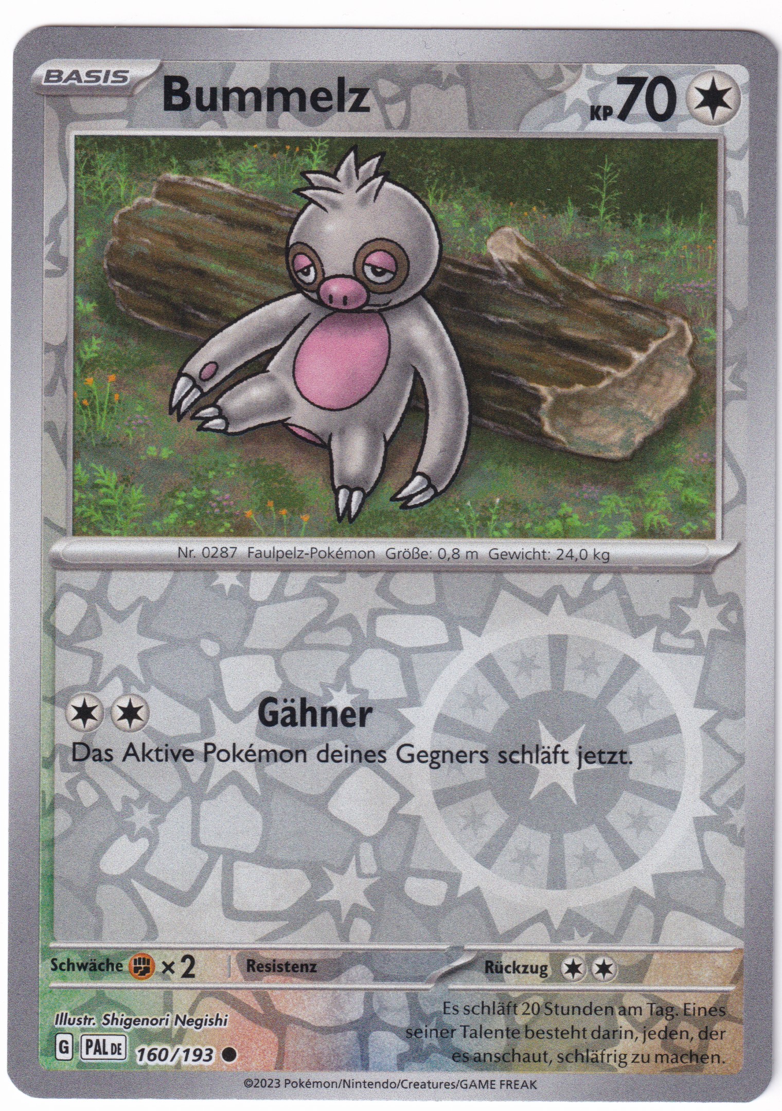 Bummelz 160/193 Common Reverse Holo - Entwicklungen in Paldea Deutsch