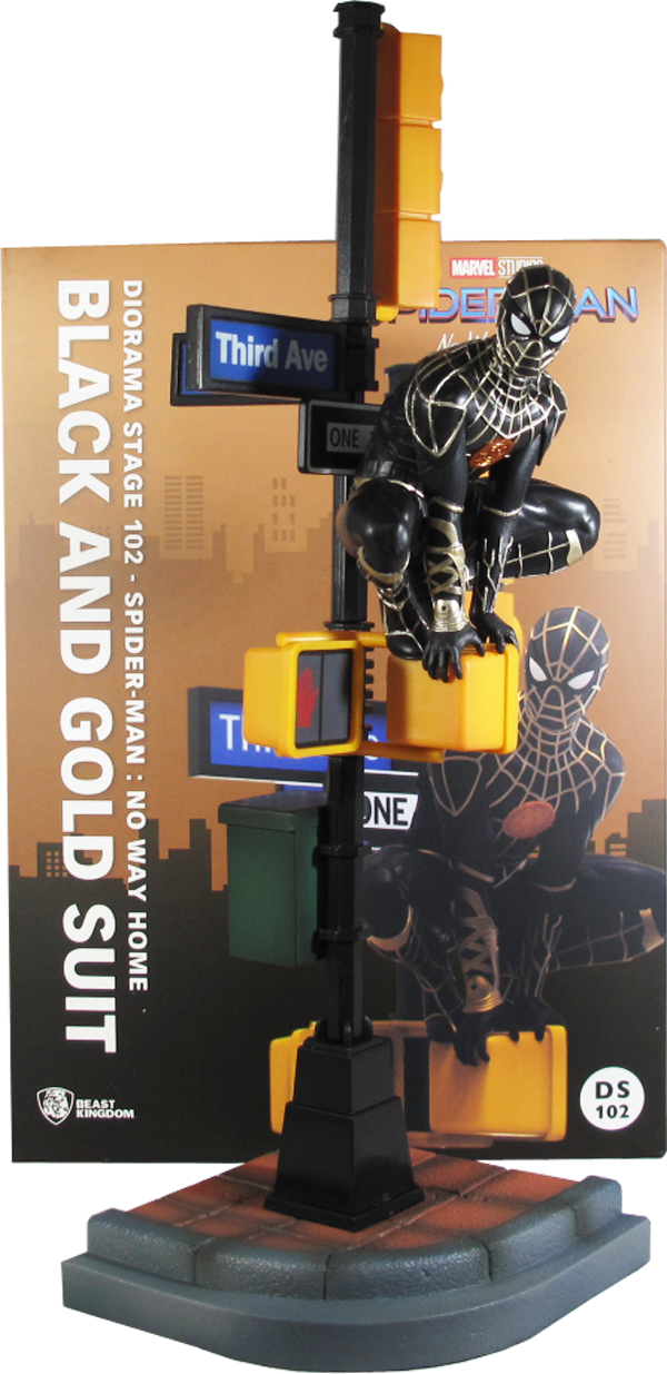 Action Figur - Marvel - Diorama Stage 102 - Spider-Man: No Way Home - Black and Gold Suit