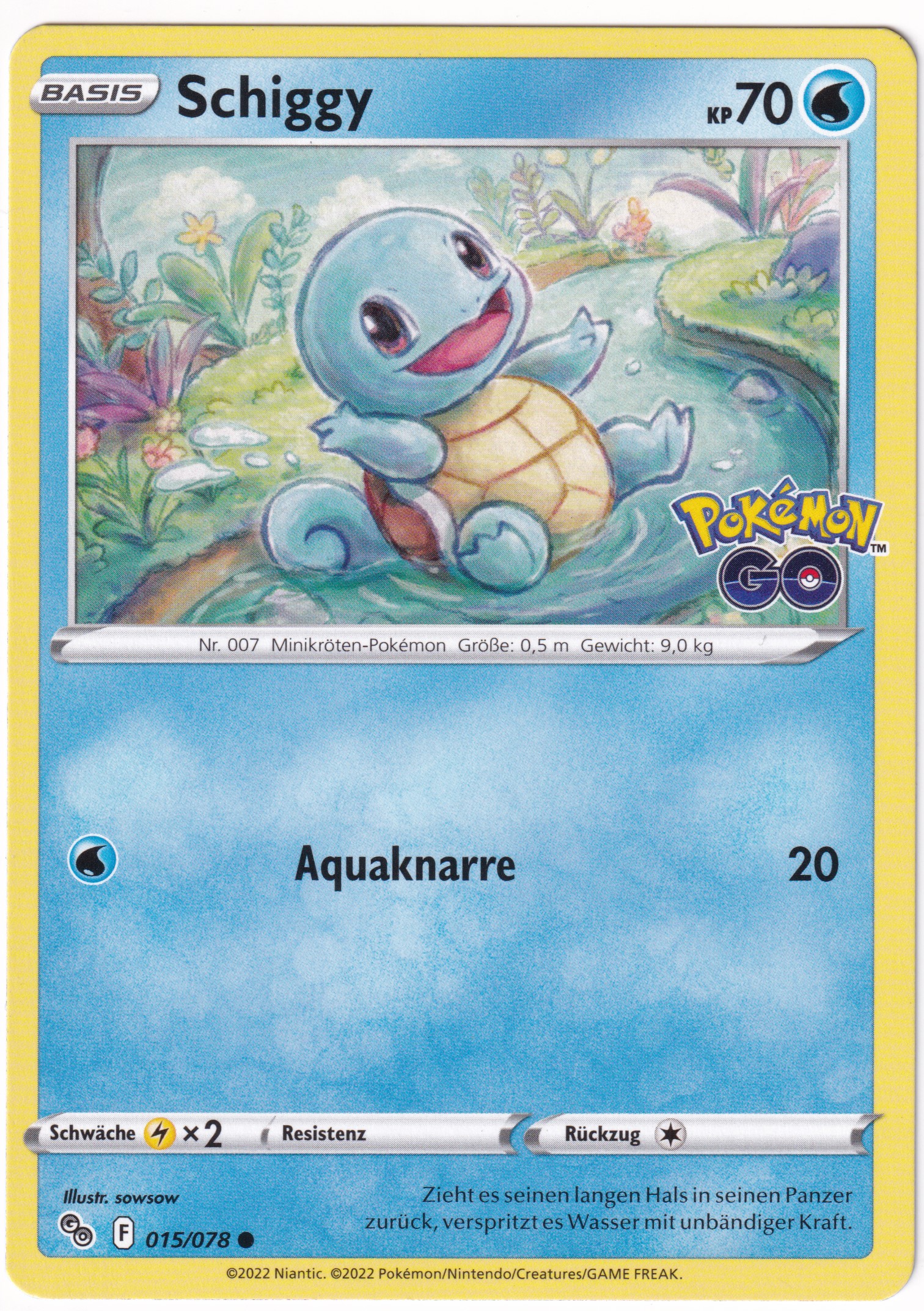 Schiggy 015 /78 Common - Pokemon Go Deutsch