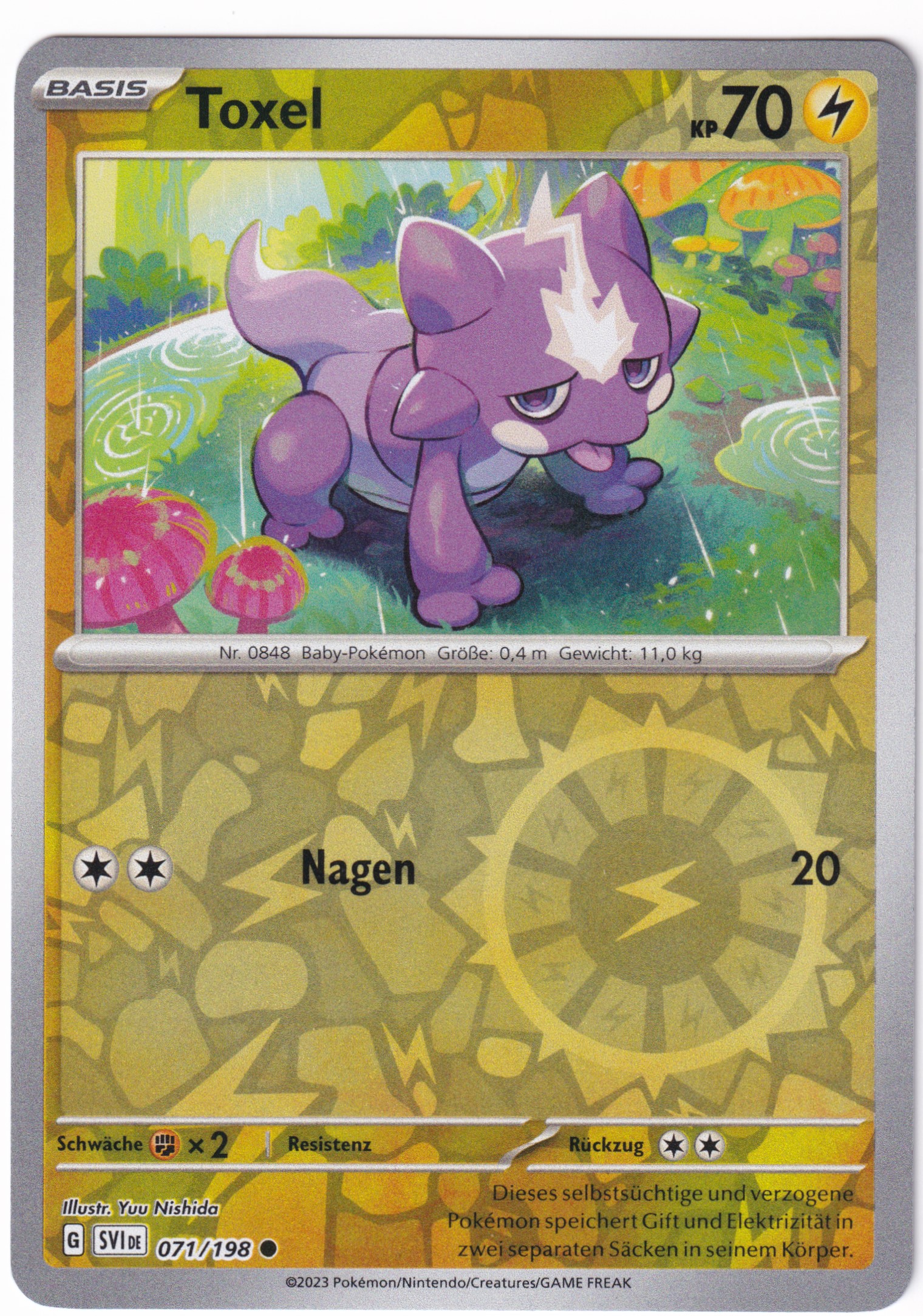 Toxel 071/198 Common Reverse Holo  - Karmesin & Purpur Deutsch