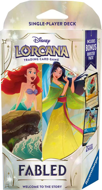 Disney Lorcana Fabled Starter Deck - Ariel & Mulan ( Bernstein & Saphir) englisch