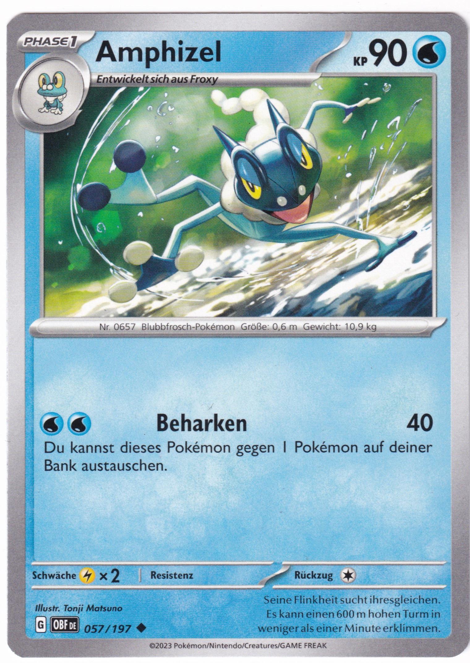 Amphizel 057/197 Uncommon - Obsidian Flammen Deutsch