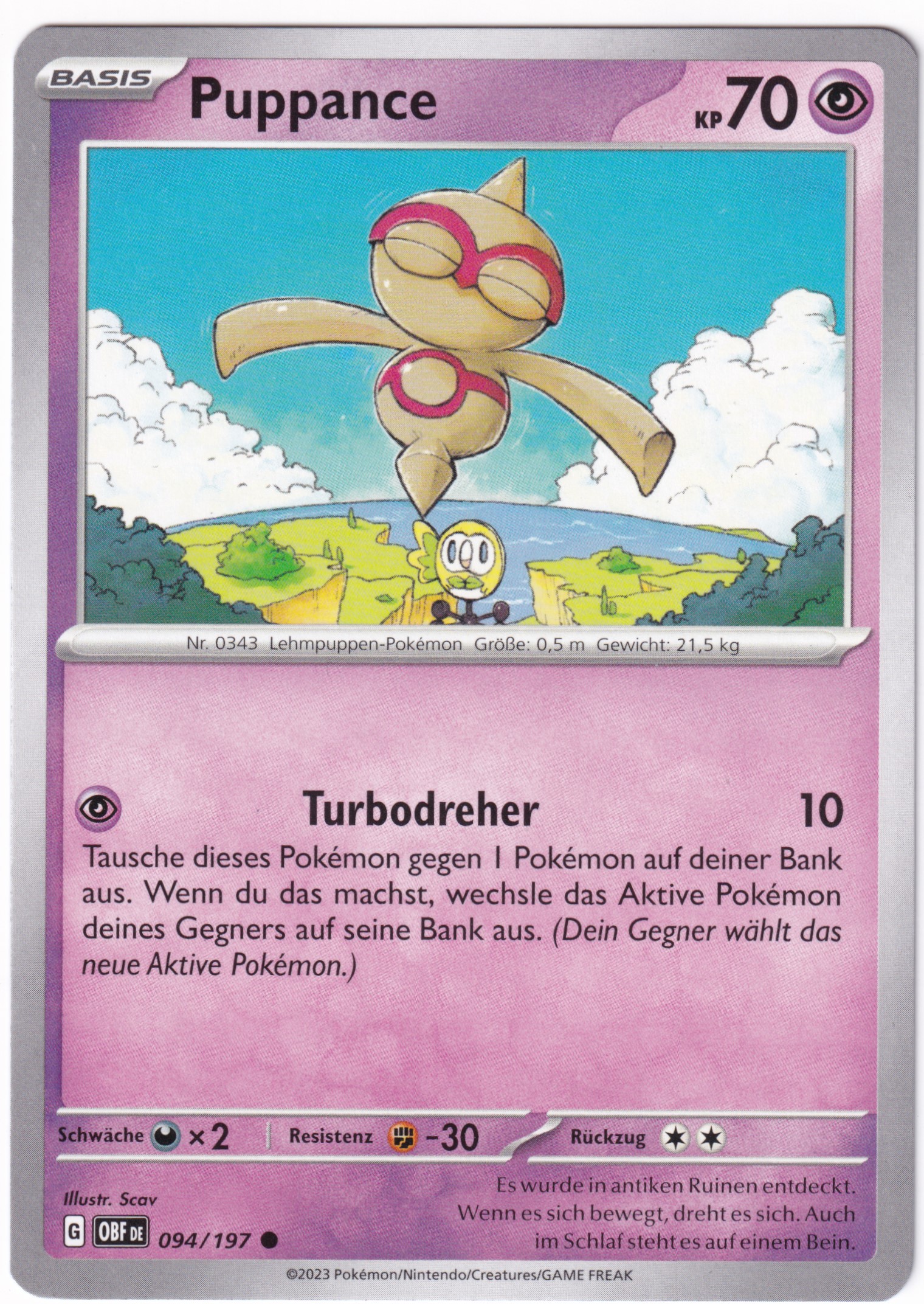Puppance 094/197 Common - Obsidian Flammen Deutsch