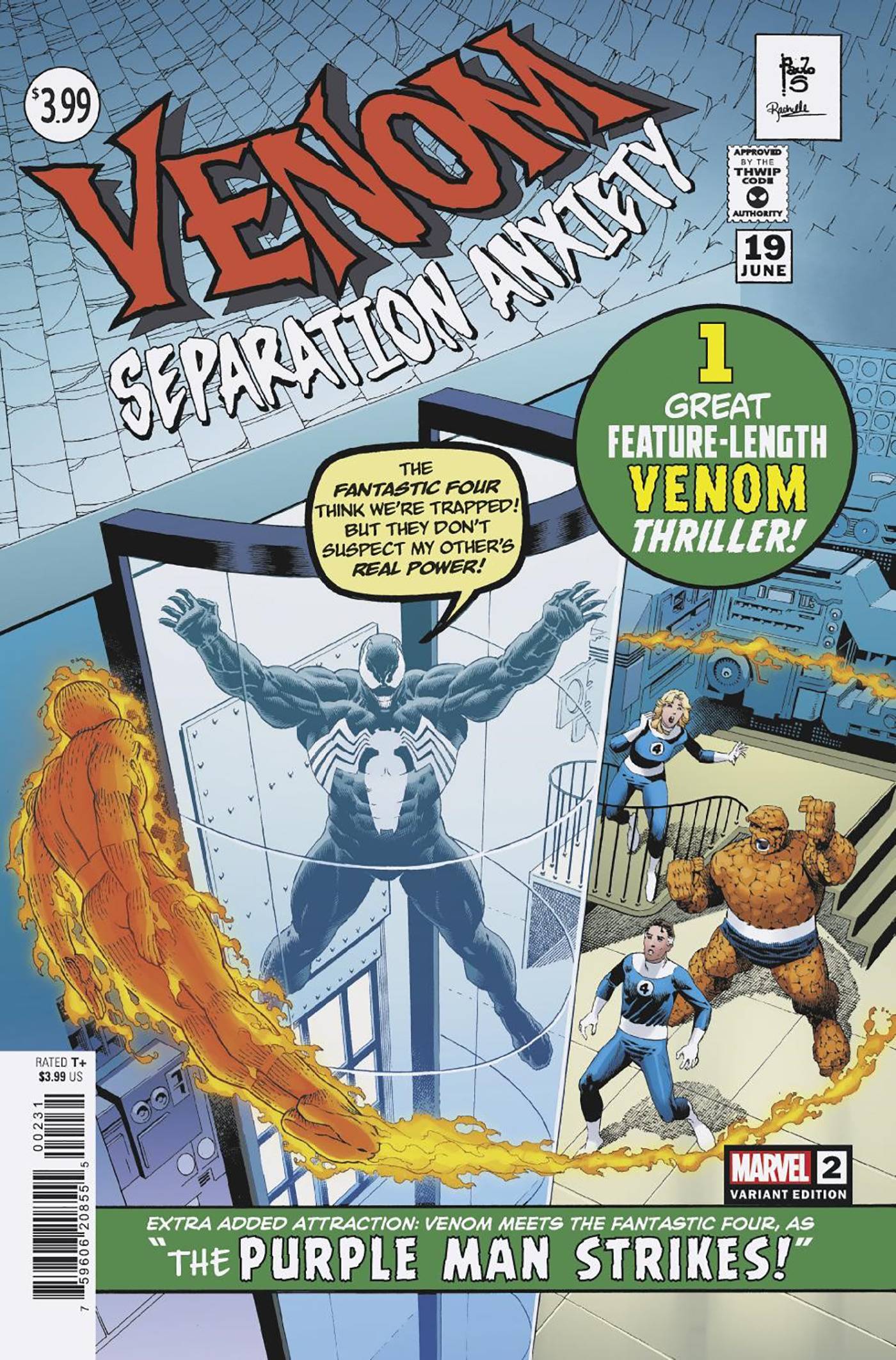 VENOM SEPARATION ANXIETY #2 (OF 5) PAULO SIQUEIRA HOMAGE VAR