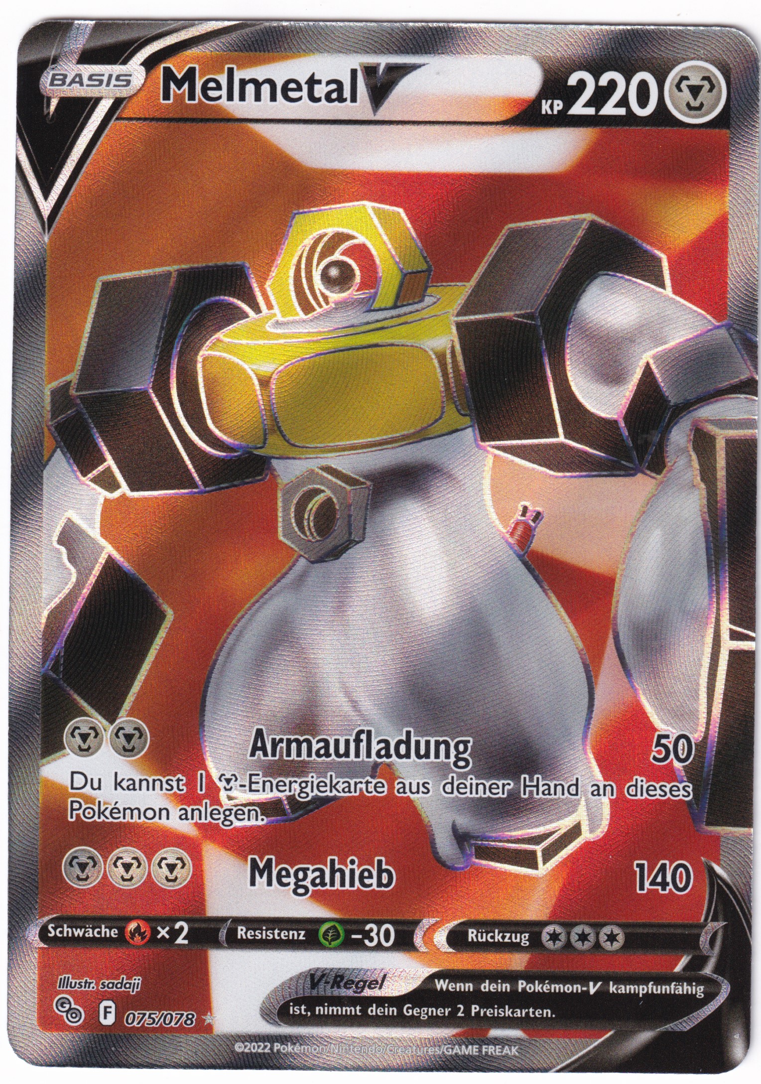Melmetal-V 075 /78 Ultra Rare - Pokemon Go Deutsch
