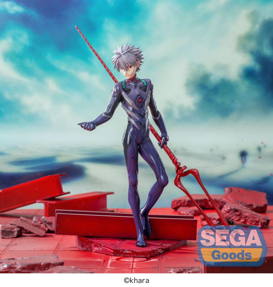 Action Figur - Evangelion: 3.0+1.0 Thrice Upon a Time - Super Premium Figure - Kaworu Nagisa x Spear of Longinus 21 cm