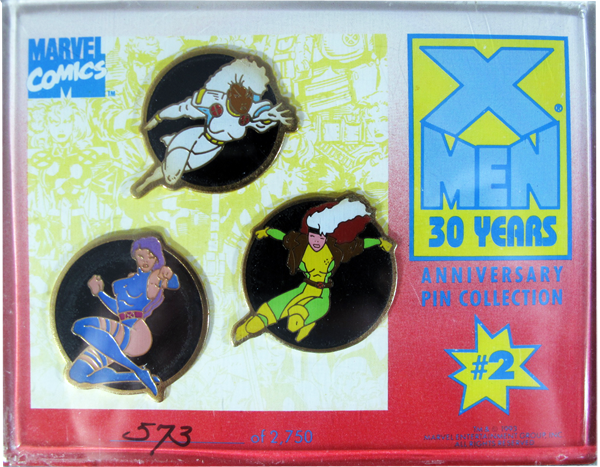 Marvel X Men 30 Years Anniversary Pin Collection # 2 - Storm, Psylocke, Rogue