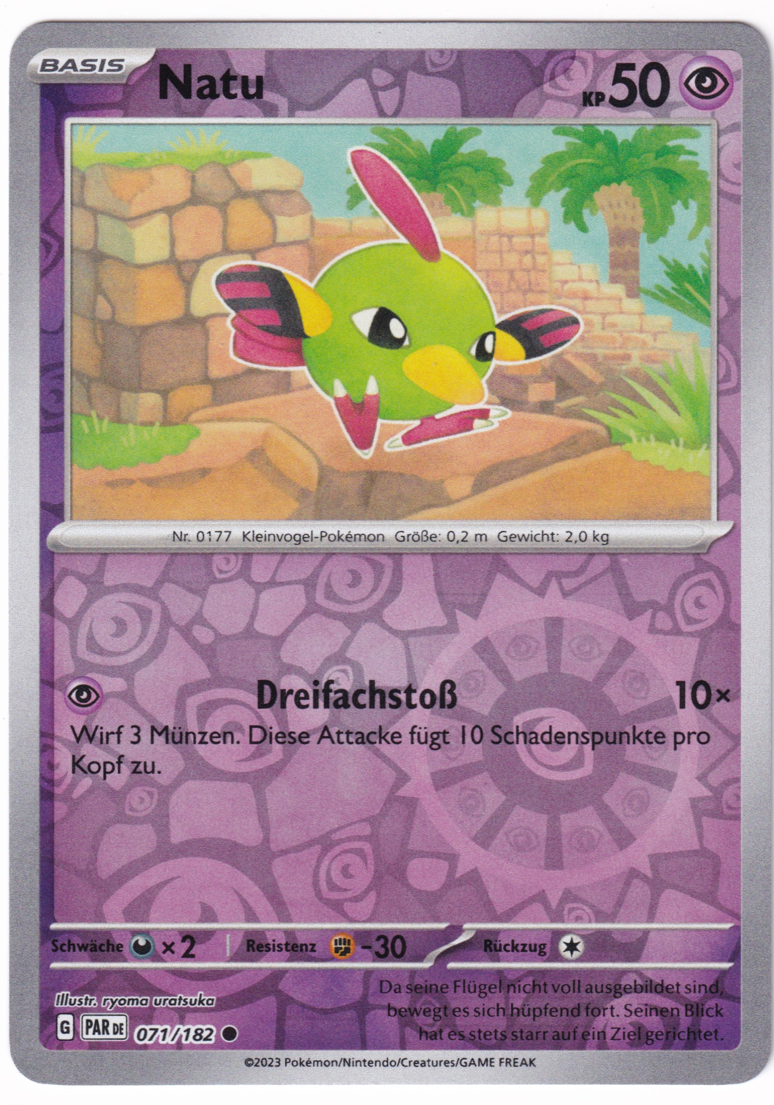 Natu 071/182 Common Reverse Holo - Karmesin & Purpur - Paradoxrift Deutsch