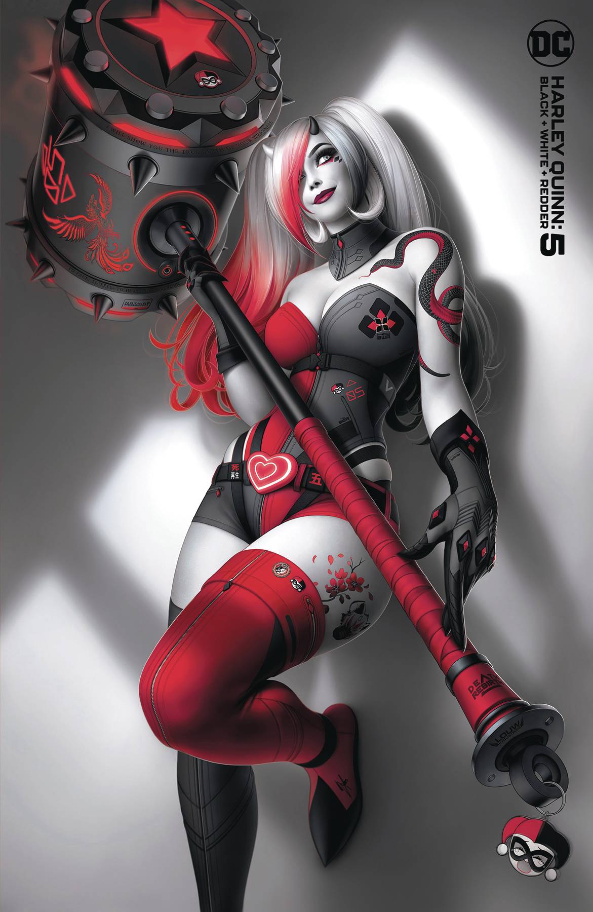 HARLEY QUINN BLACK WHITE REDDER #5 (OF 6) LOUW VAR