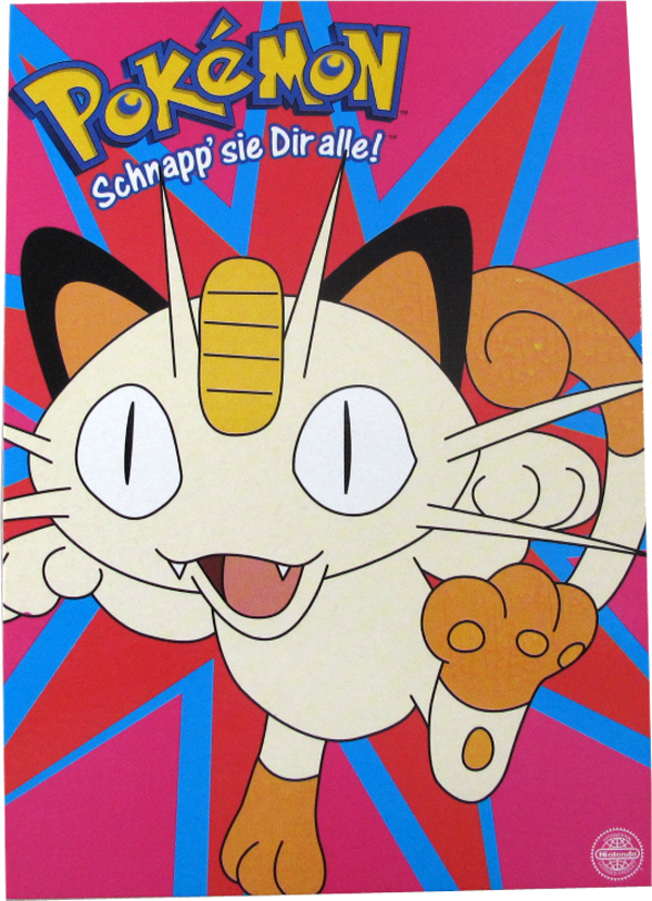 Pokemon Erste Generation Postkarte Mauzi