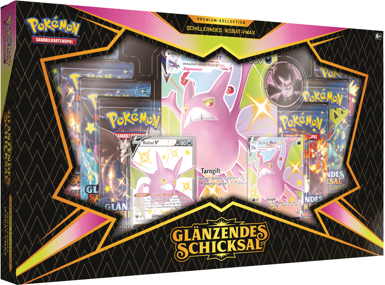 Pokemon Glänzendes Schicksal Schillerndes Iksbat-VMAX Premium Box deutsch