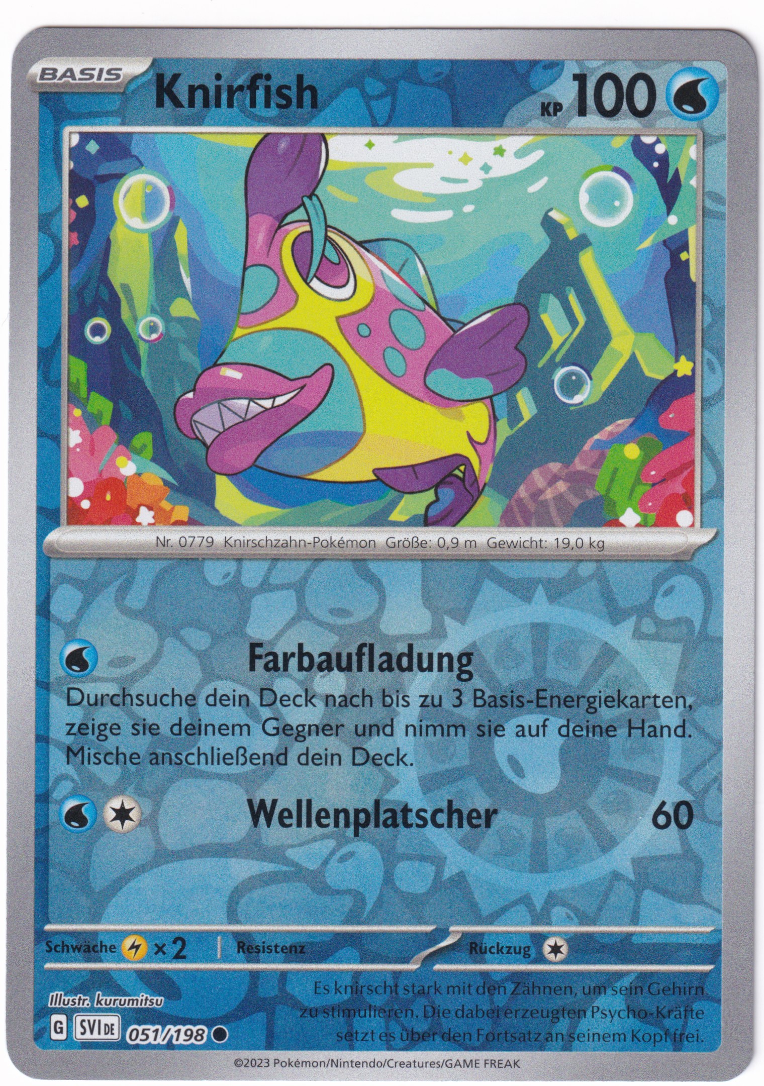 Knirfish 051/198 Common Reverse Holo  - Karmesin & Purpur Deutsch