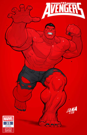 AVENGERS (2023) #35 DAVID NAKAYAMA COLOR BLOCK RED VARIANT