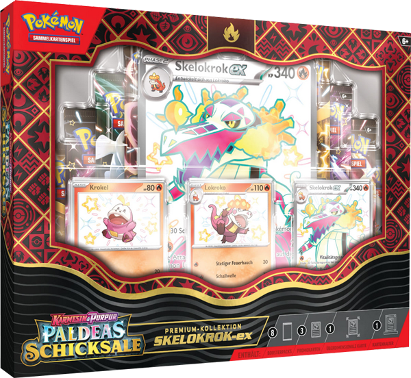 Pokemon Karmesin & Purpur Paldeas Schicksale Premium-Kollektion Skelokrok-EX Box deutsch