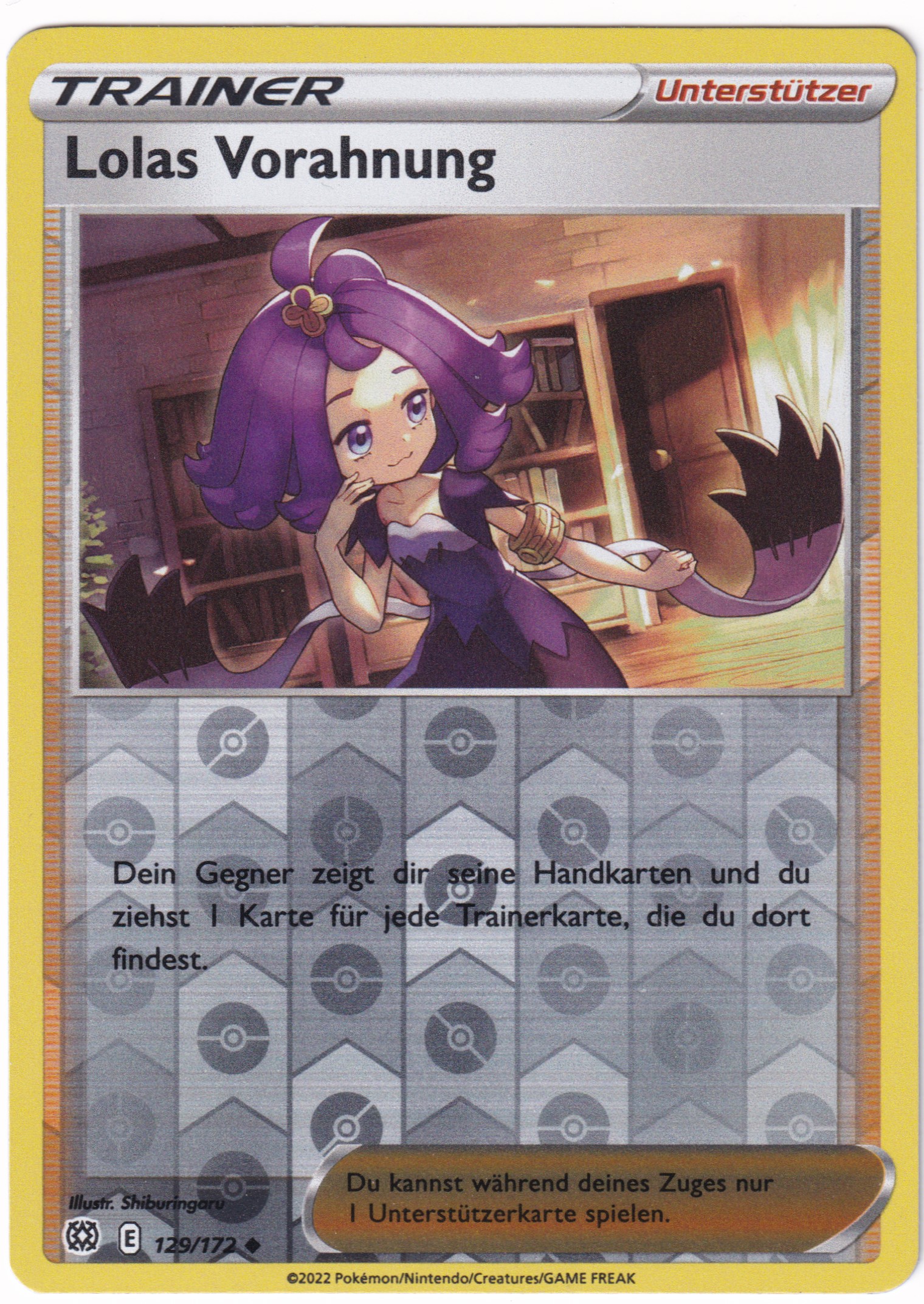 Lolas Vorahnung 129/172 Uncommon Reverse Holo - Strahlende Sterne Deutsch