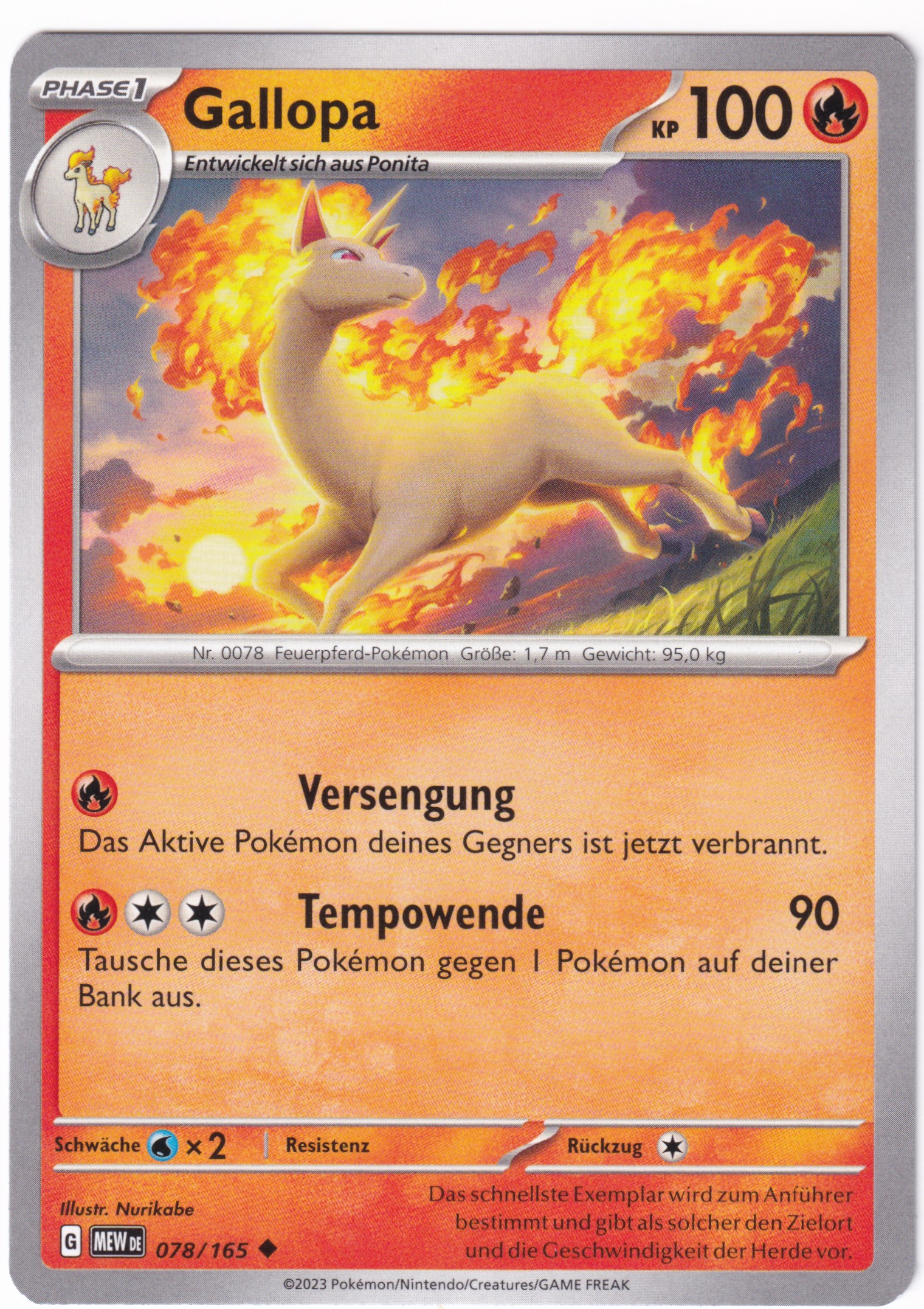 Gallopa 078/165 Uncommon - Karmesin & Purpur - 151 Deutsch