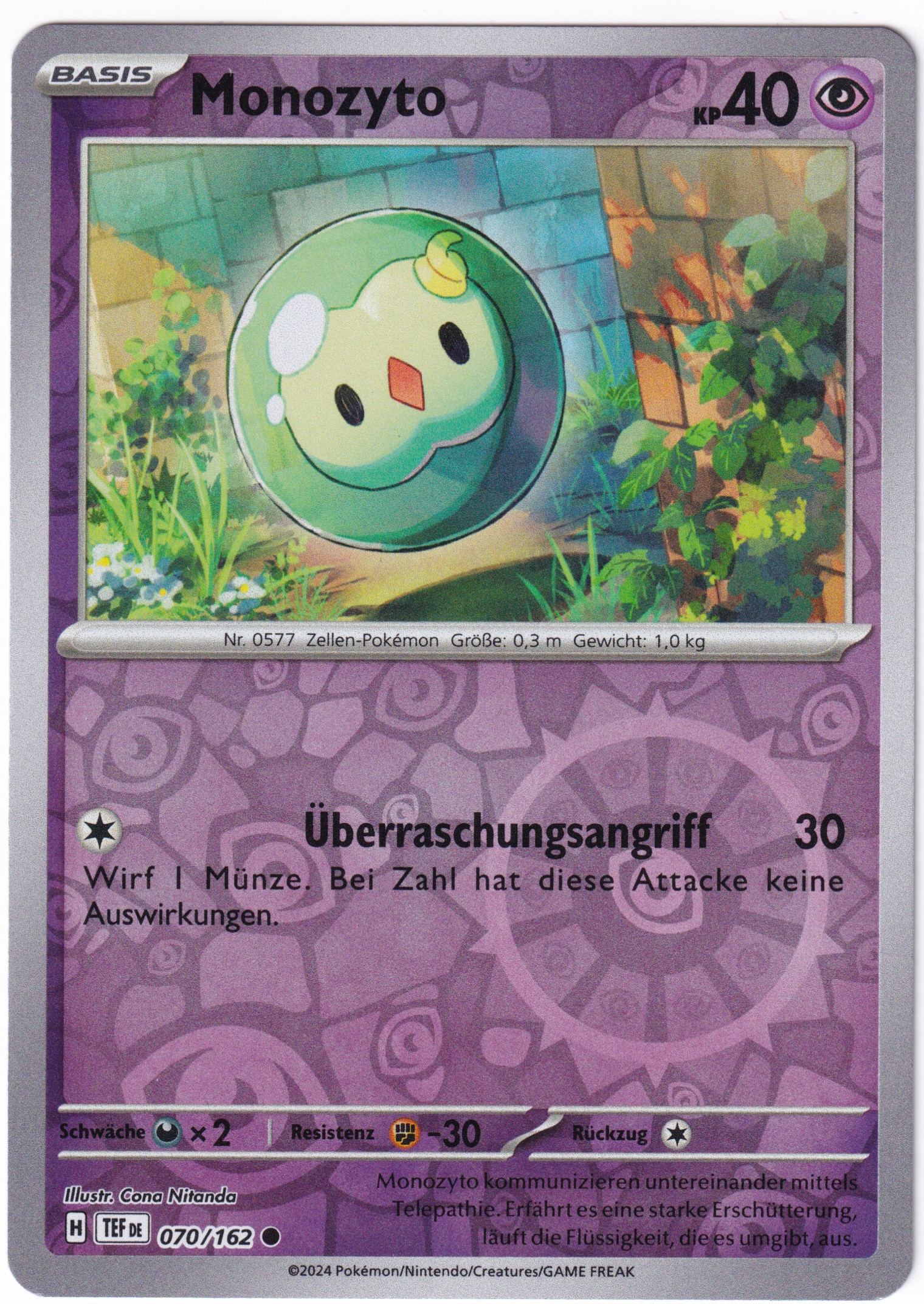 Monozyto 070/162 Common Reverse Holo - Karmesin & Purpur - Gewalten der Zeit Deutsch