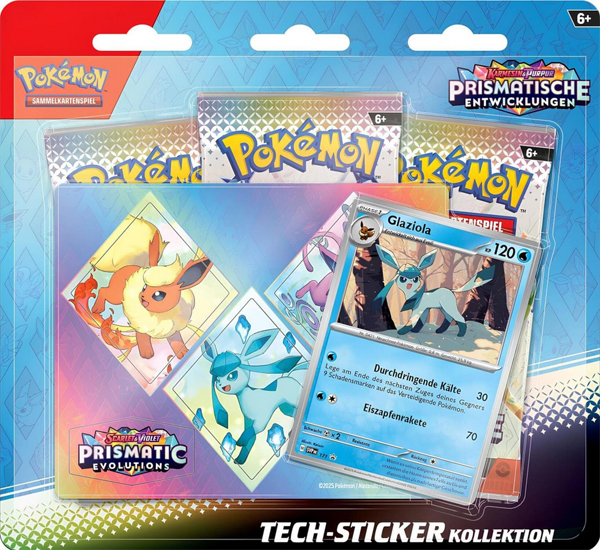Pokemon Karmesin & Purpur Prismatische Entwicklungen Glaziola Tech Sticker Kollektion deutsch