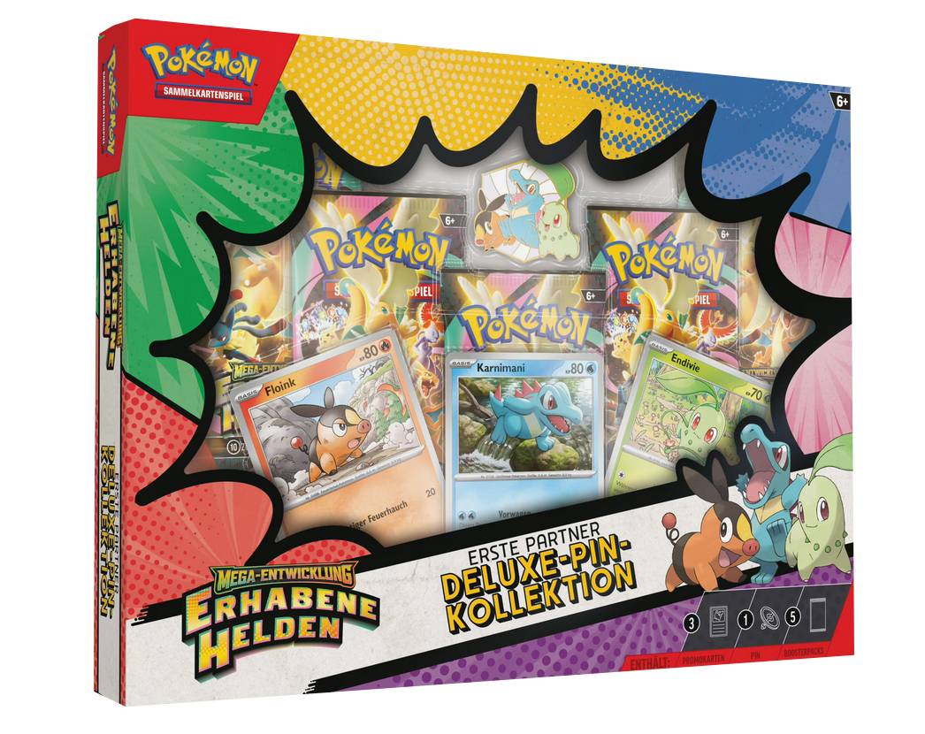 Pokemon Mega-Entwicklung Erhabene Helden Erste Partner Deluxe-Pin-Kollektion deutsch