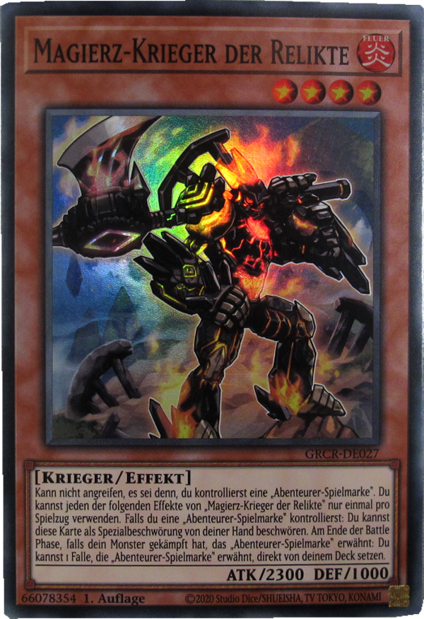 GRCR-DE027 Magierz-Krieger der Relikte Super Rare deutsch