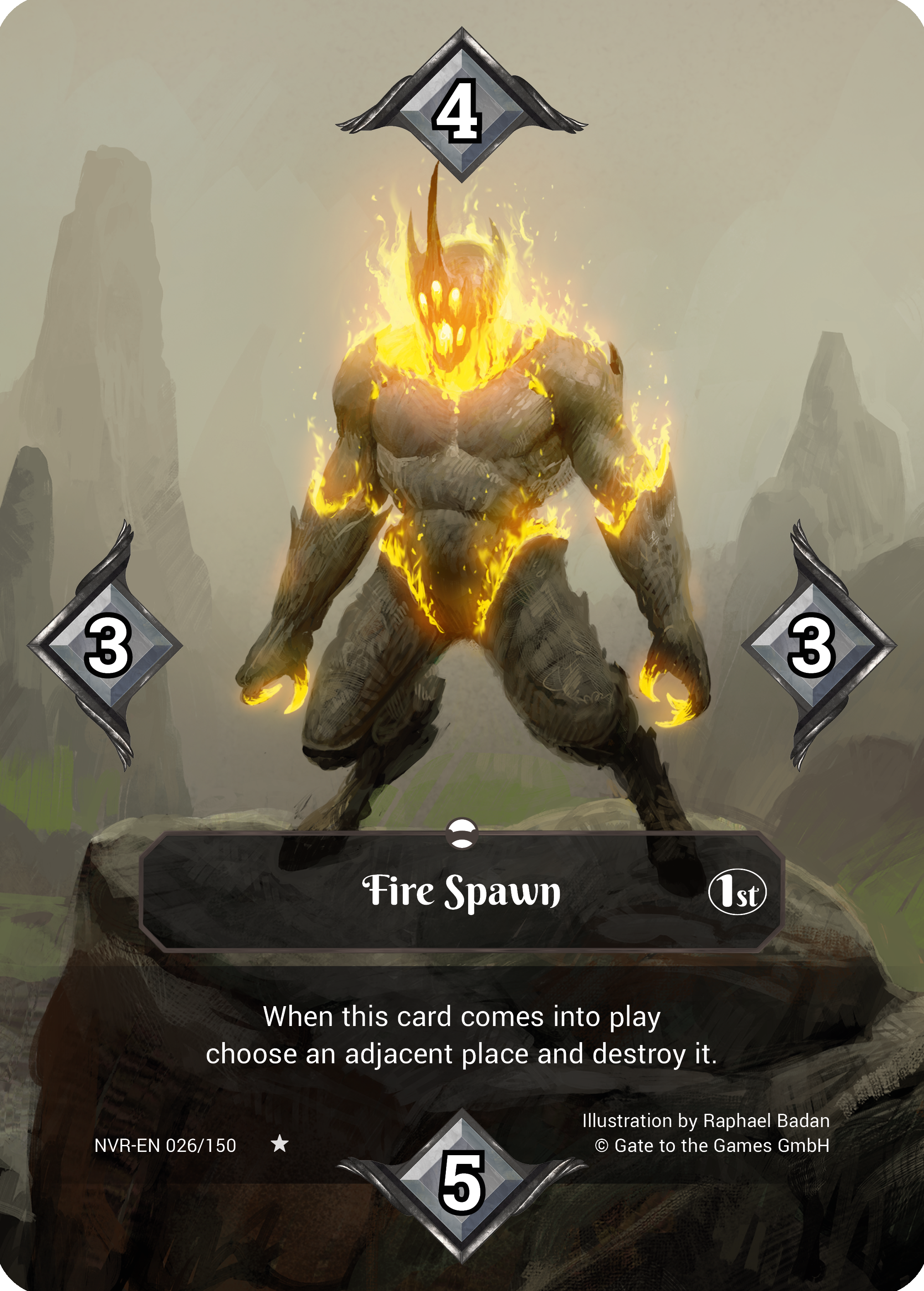 Fire Spawn 026/150 Rare Parallel Foil - Alpha 1. Edition EN