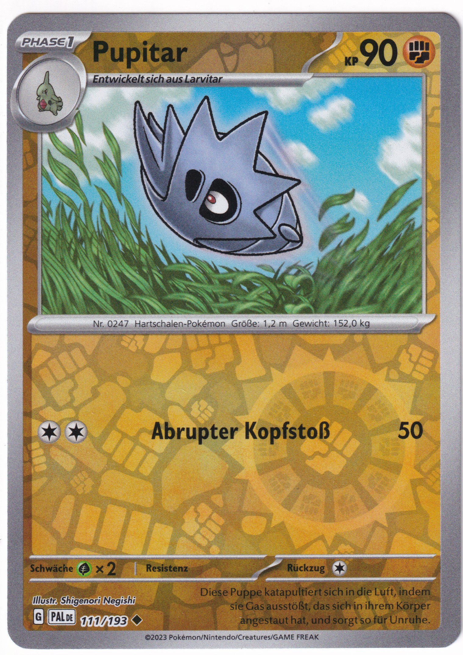 Pupitar 111/193 Uncommon Reverse Holo - Entwicklungen in Paldea Deutsch