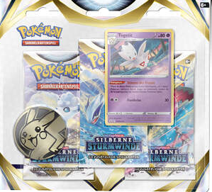 Pokemon Schwert & Schild Silberne Sturmwinde 3er Booster Blister - Togetic deutsch