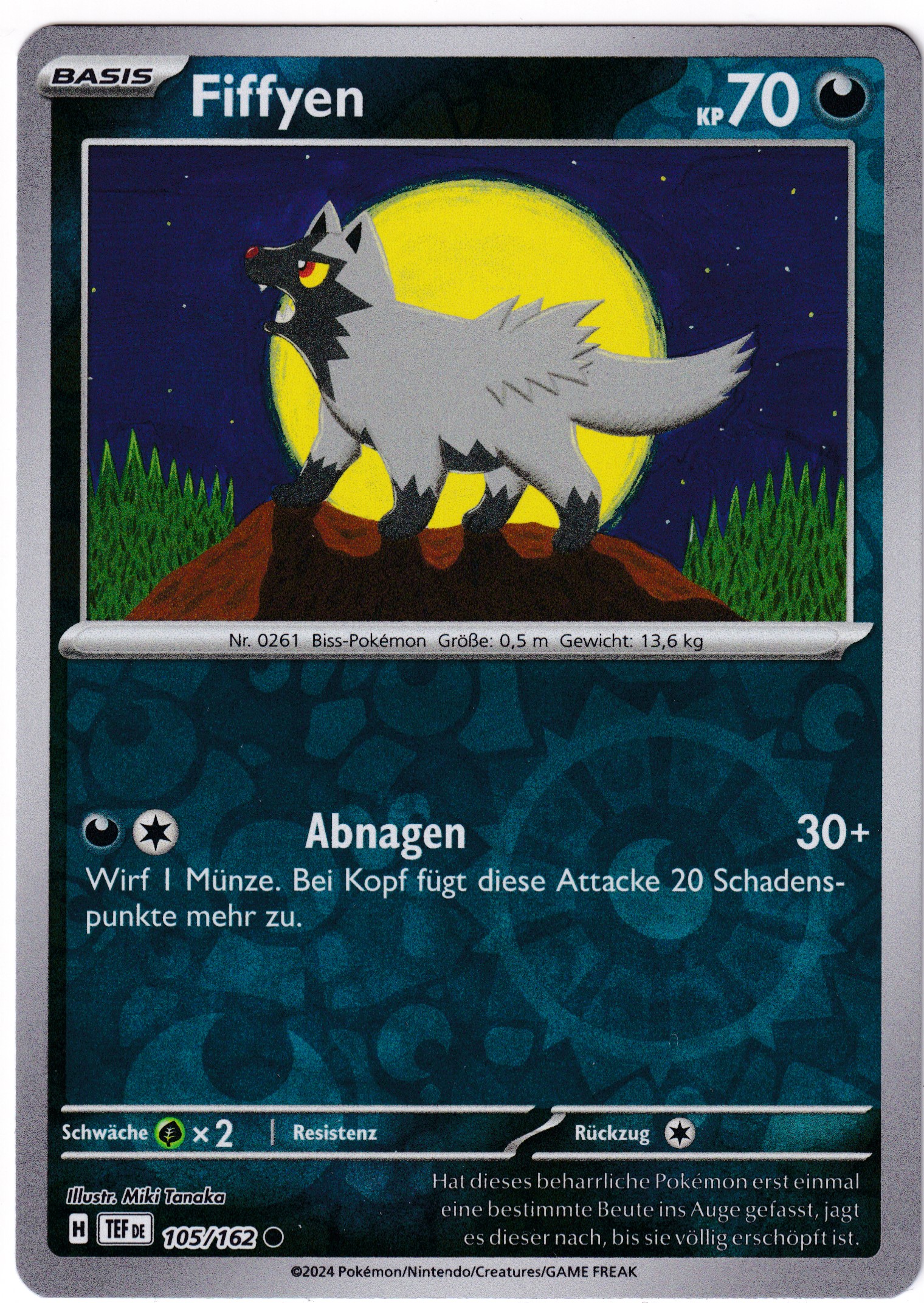 Fiffyen 105/162 Common Reverse Holo - Karmesin & Purpur - Gewalten der Zeit Deutsch