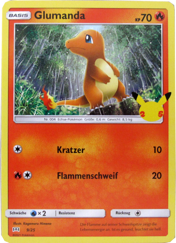 Pokemon MCD 9/25 Glumanda Einzelkarte deutsch